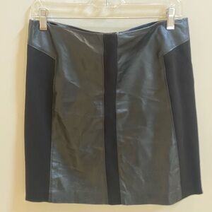 AQUA | Genuine Leather Paneled Skirt | Black | “Like-New” Condition | Size 8